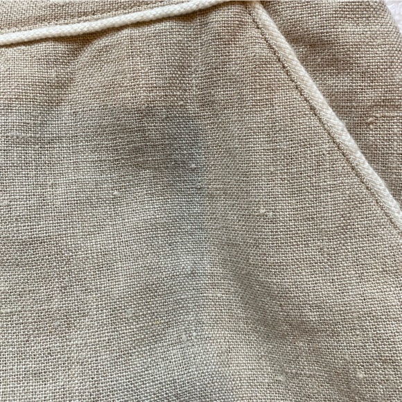 Ann Taylor LOFT Tan Linen A-Line Mini Skirt w/ White Trim Size XS - Picture 8 of 12